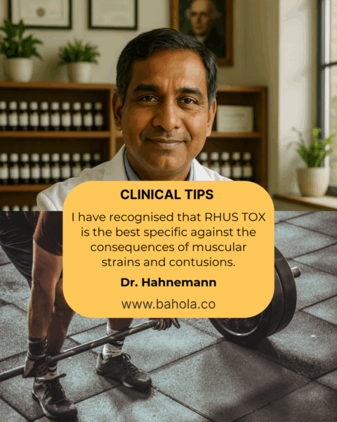 RHUS TOXICODENDRON- CLINICAL TIPS 1 Rhus tox
